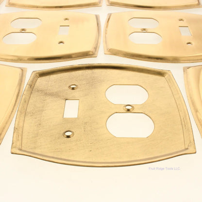 Creative Accents 15051 Brass 2-Gang Toggle Wallplate Duplex Outlet Covers 20pcs