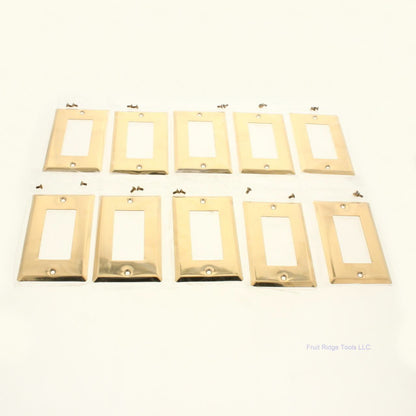 Creative Accents 15055 Polished Brass 1-Gang Decorator GFI Wallplate Cover 10pcs