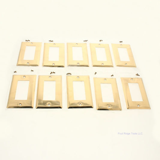 Creative Accents 15055 Polished Brass 1-Gang Decorator GFI Wallplate Cover 10pcs