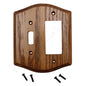 Creative Accents 2-Gang Decorator Toggle Oak Decorative Wooden Wallplate 726