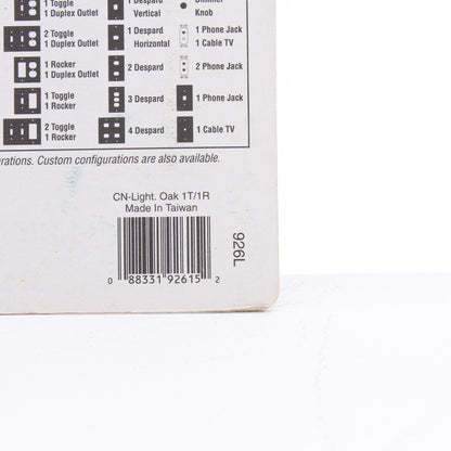 Creative Accents 926L Oak 2-Gang GFCI Decorator Toggle Cover Switch Plate Wallplate