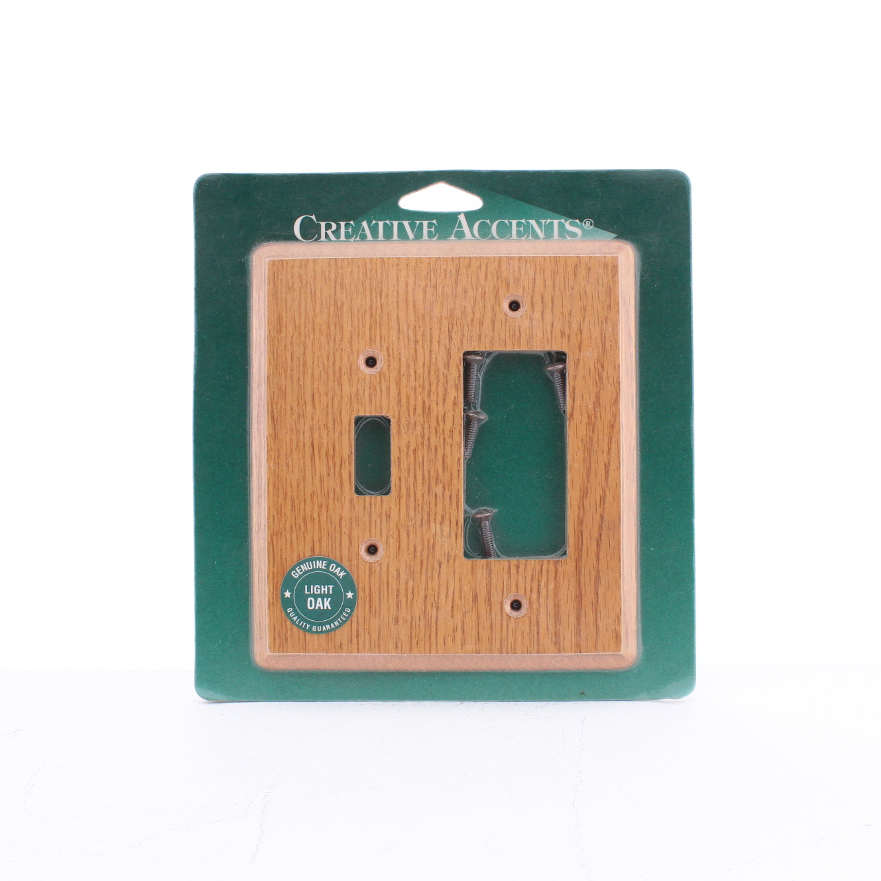 Creative Accents 926L Oak 2-Gang GFCI Decorator Toggle Cover Switch Plate Wallplate