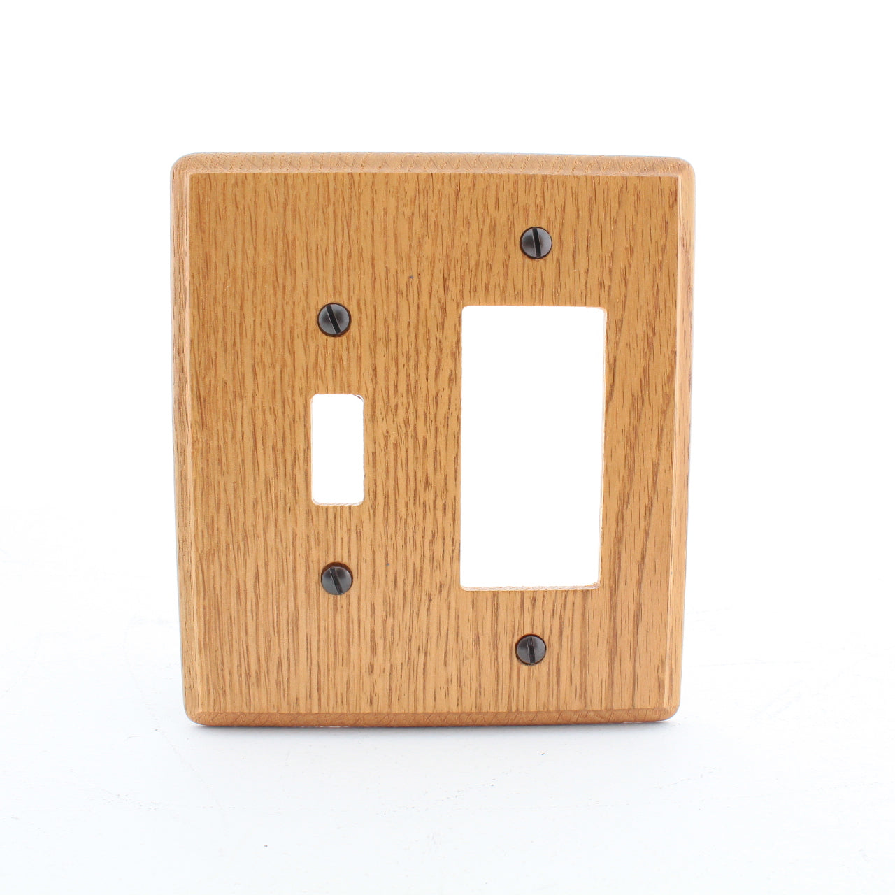 Creative Accents 926L Oak 2-Gang GFCI Decorator Toggle Cover Switch Plate Wallplate