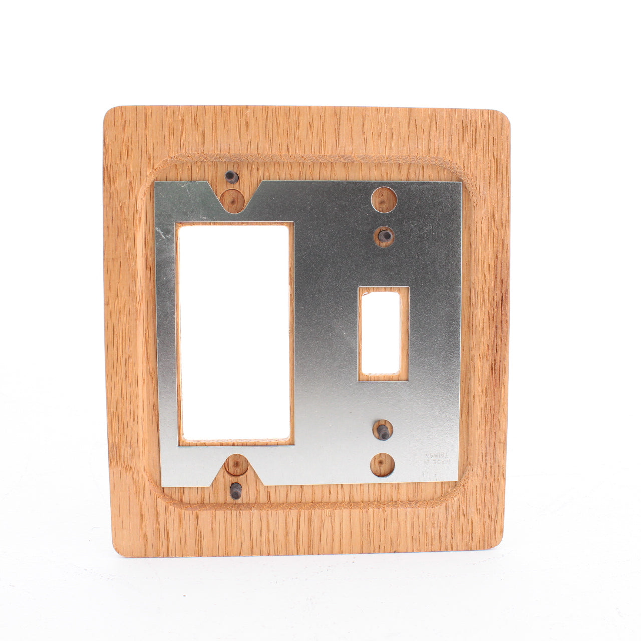 Creative Accents 926L Oak 2-Gang GFCI Decorator Toggle Cover Switch Plate Wallplate