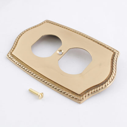 Creative Accents 958PB Polished Brass Standard 1Gang Duplex Decorative Wallplate