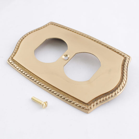 Creative Accents 958PB Polished Brass Standard 1Gang Duplex Decorative Wallplate
