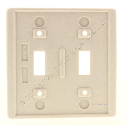 Creative Accents Porcelain Blue Flower 2-Gang Toggle Switch Cover Wall Plate