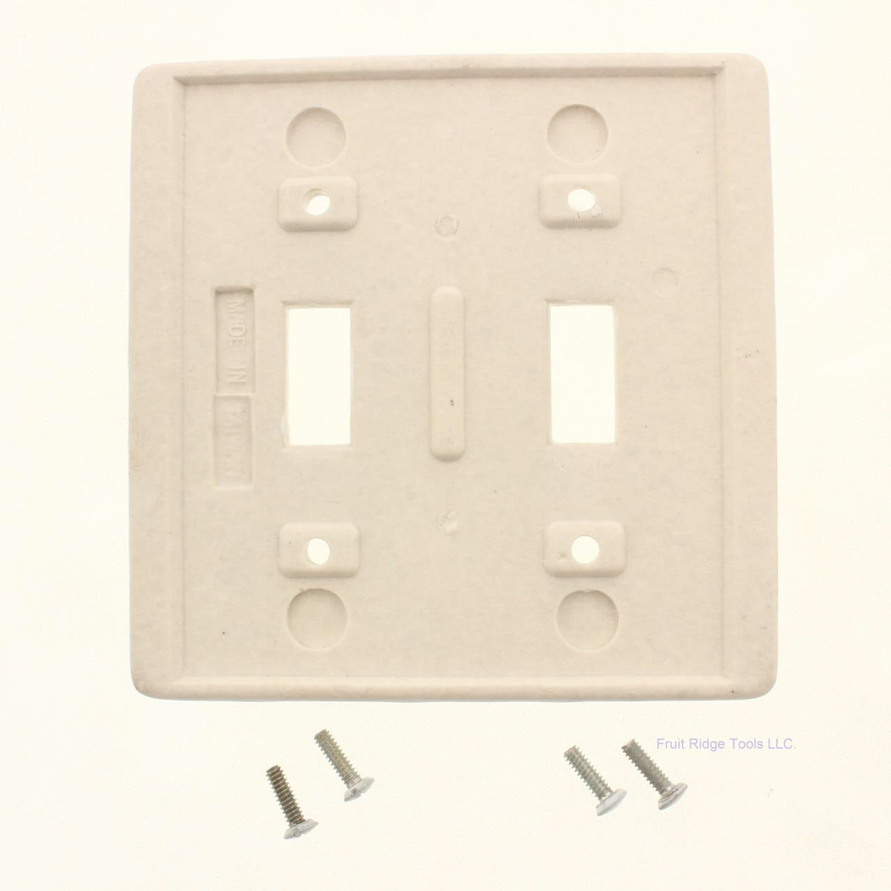 Creative Accents 982IV Ivy 2-Gang Toggle Switch Porcelain Standard Wallplate