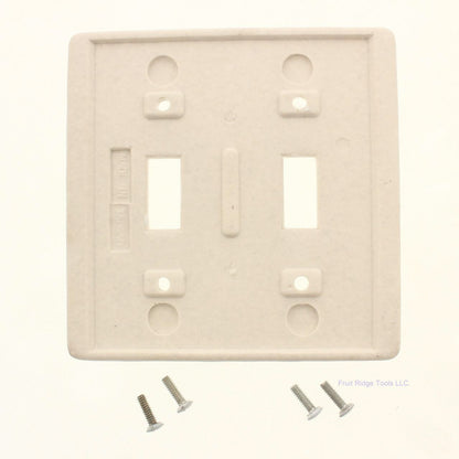Creative Accents 982IV Ivy 2-Gang Toggle Switch Porcelain Standard Wallplate