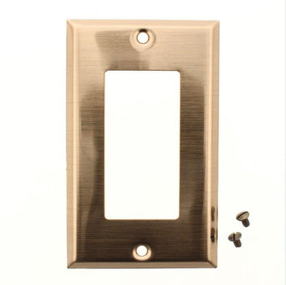 Creative Accents 9AB117 Brass 1-Gang Decorator GFCI Plated Steel Wallplate Cover