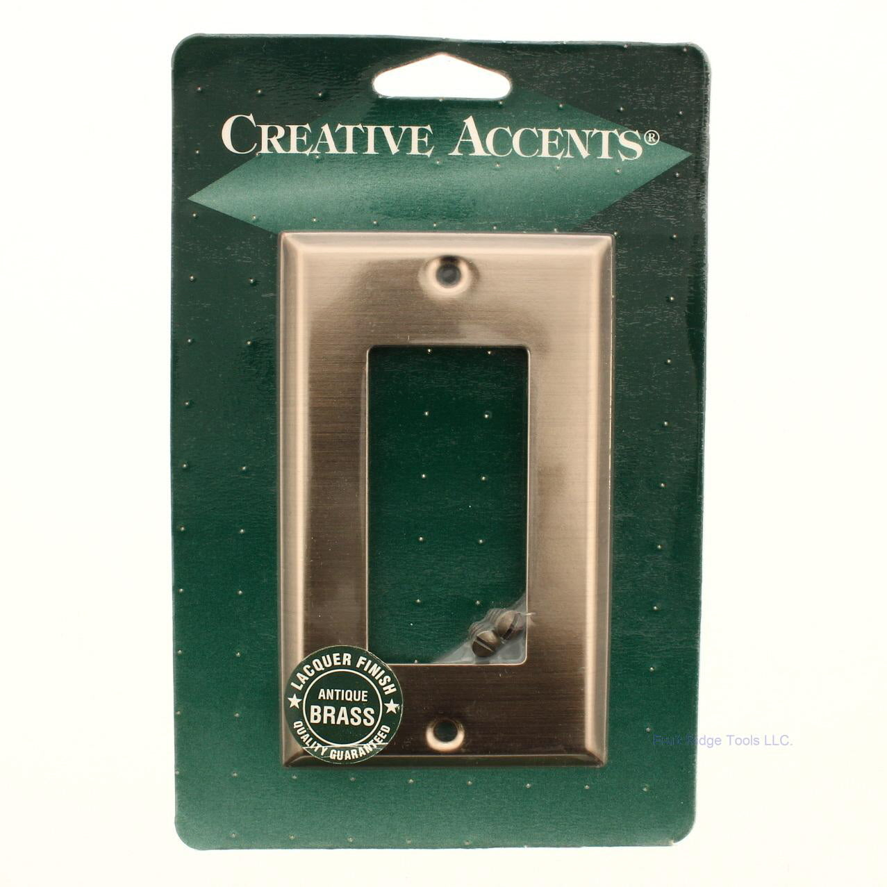 Creative Accents 9AB117 Brass 1-Gang Decorator GFCI Plated Steel Wallplate Cover