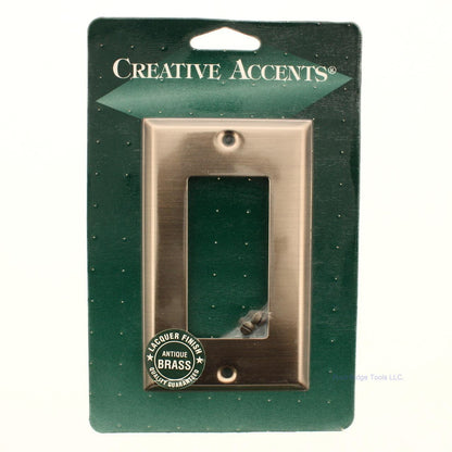 Creative Accents 9AB117 Brass 1-Gang Decorator GFCI Plated Steel Wallplate Cover
