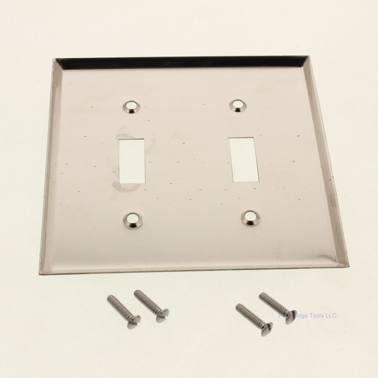 Creative Accents 9CS102 Chrome Finish Steel 2-Gang Toggle Switch Wallplate Cover