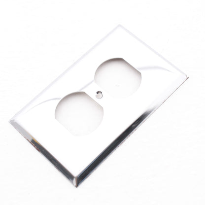 Creative Accents- Chrome Steel 1G Receptacle Wallplate