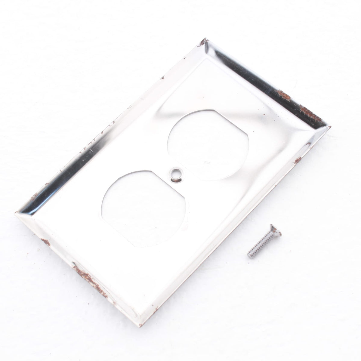Creative Accents- Chrome Steel 1G Receptacle Wallplate
