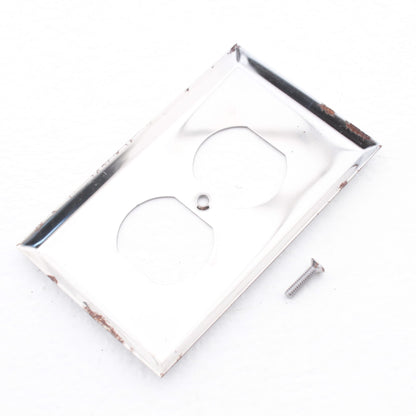 Creative Accents- Chrome Steel 1G Receptacle Wallplate