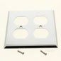Creative Accents 9CS118 Chrome 2-Gang Standard Duplex Outlet Wallplate Cover