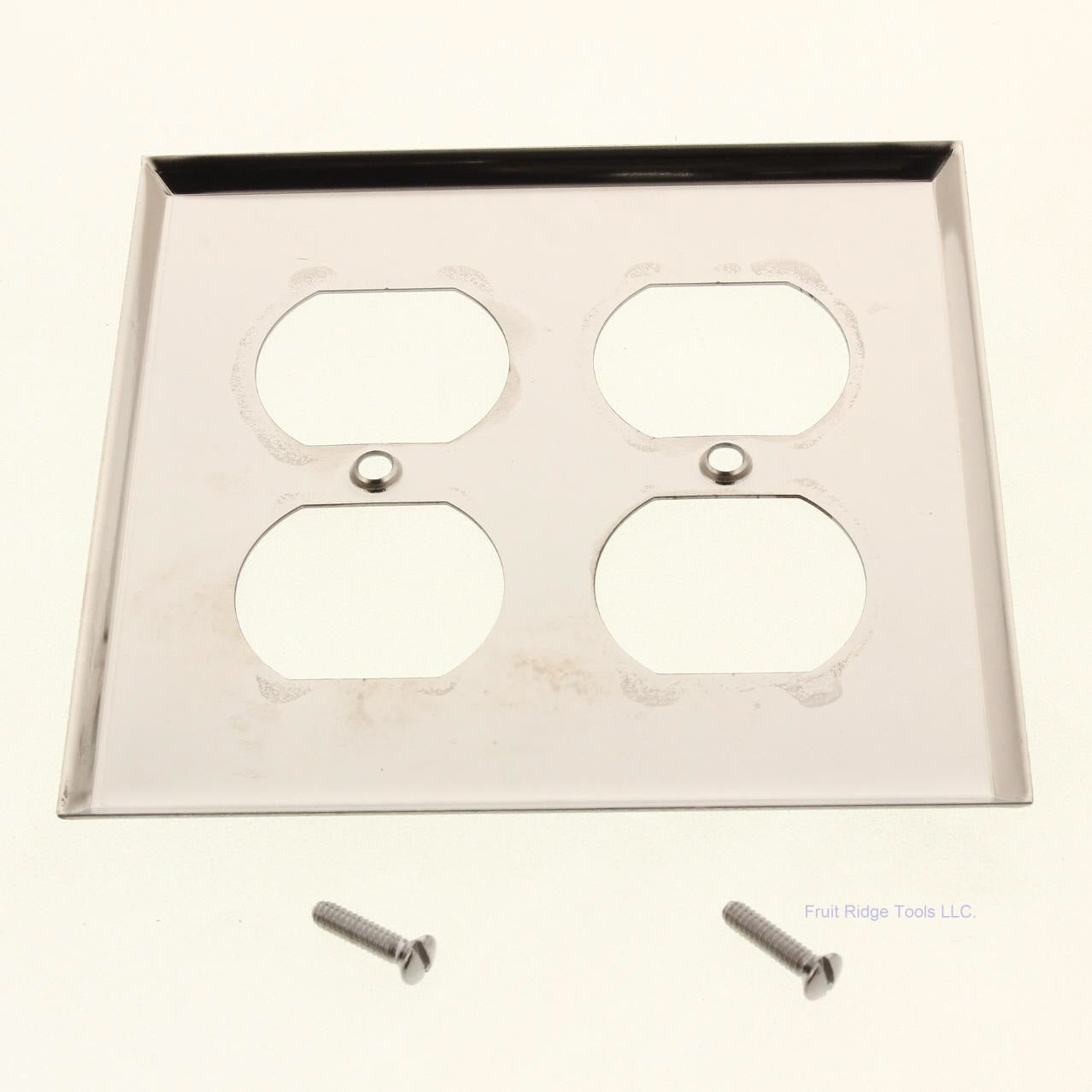 Creative Accents 9CS118 Chrome 2-Gang Standard Duplex Outlet Wallplate Cover