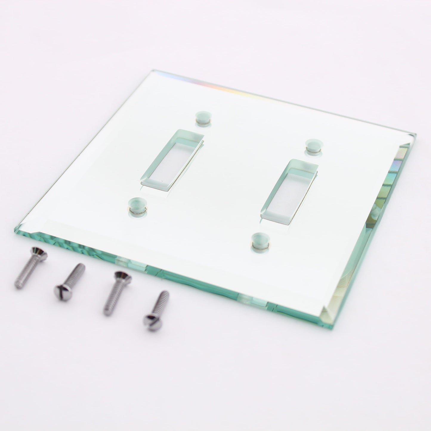 Creative Accents 9MC102 Accents 2-GANG Beveled Glass Mirror Switch Wall Plate
