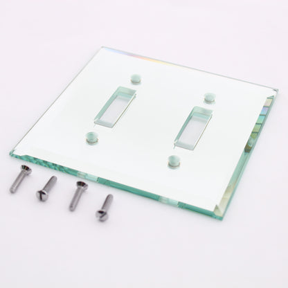 Creative Accents 9MC102 Accents 2-GANG Beveled Glass Mirror Switch Wall Plate