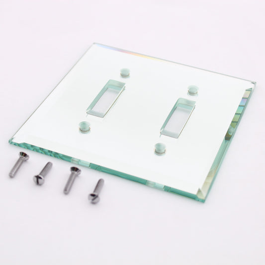 Creative Accents 9MC102 Accents 2-GANG Beveled Glass Mirror Switch Wall Plate