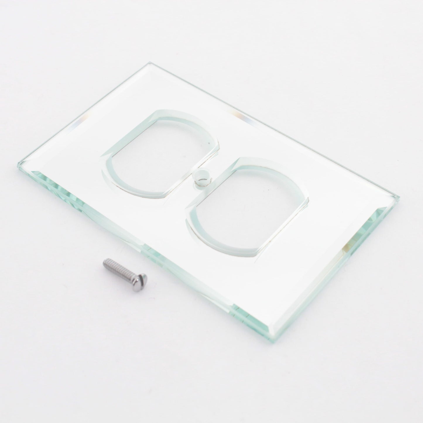 Creative Accents 9MC108 Glass Mirror 1-Gang Duplex Outlet Wallplate Cover Plate