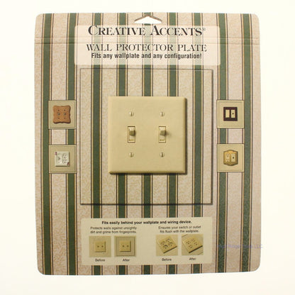Creative Accents 9PP102 Clear 2-Gang Toggle Plastic Standard Wallplate Cover