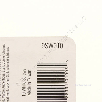 Creative Accents 9SW010 White Painted Steel Standard Wallplate Covers 10-pack