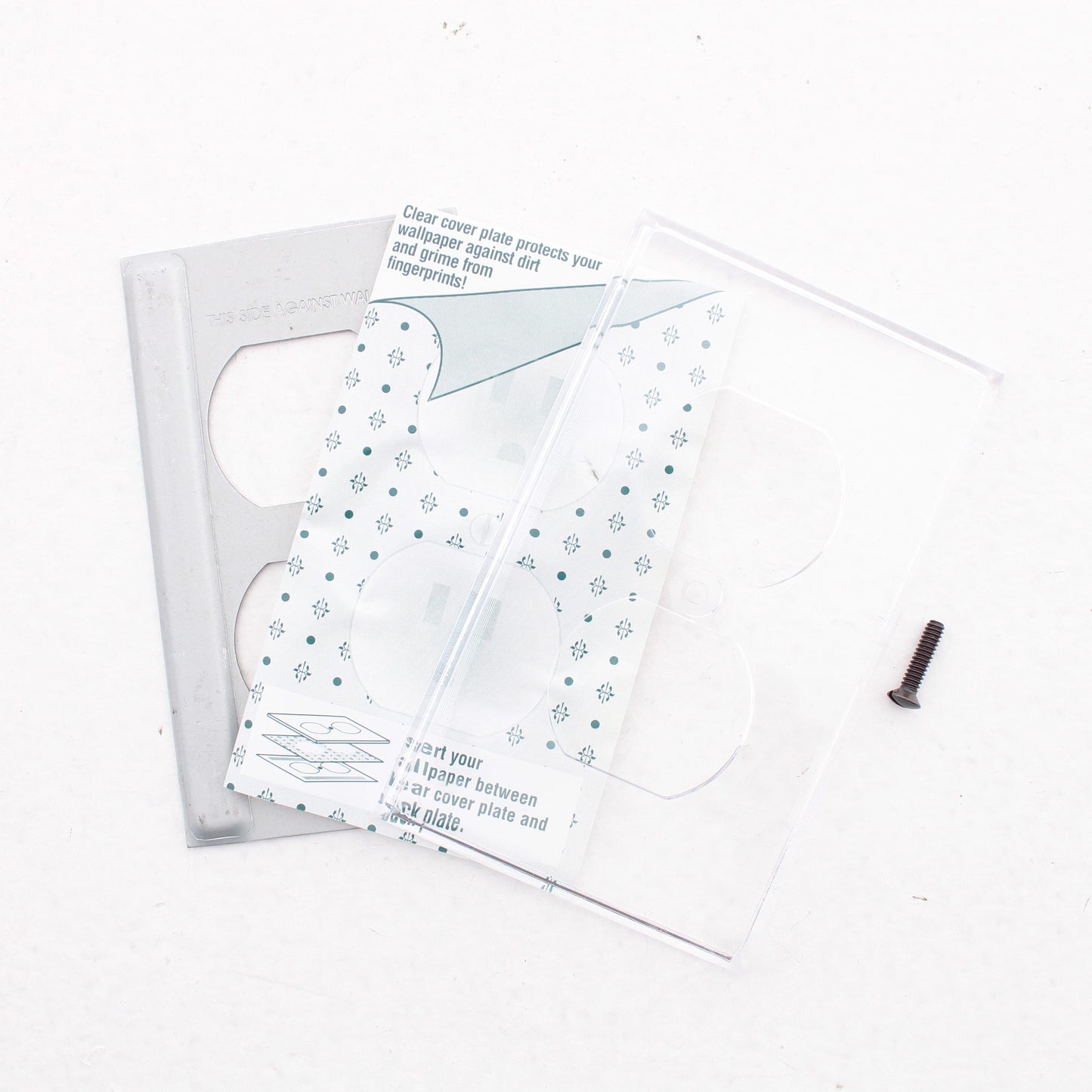 Creative Accents 9WW108 Clear 1-Gang Duplex Outlet Plastic Wallplate Standard