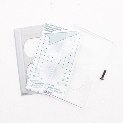 Creative Accents 9WW108 Clear 1-Gang Duplex Outlet Plastic Wallplate Standard