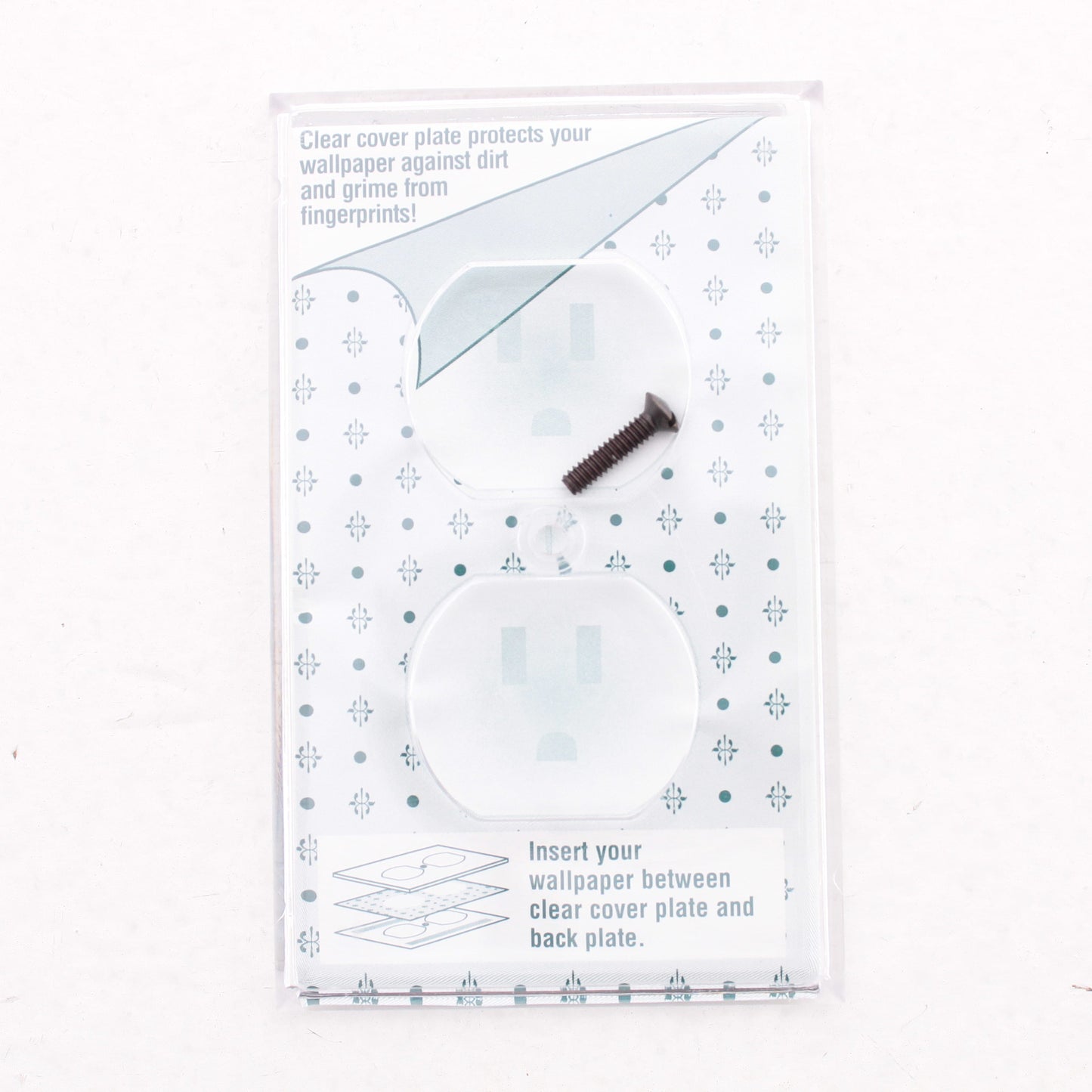 Creative Accents 9WW108 Clear 1-Gang Duplex Outlet Plastic Wallplate Standard
