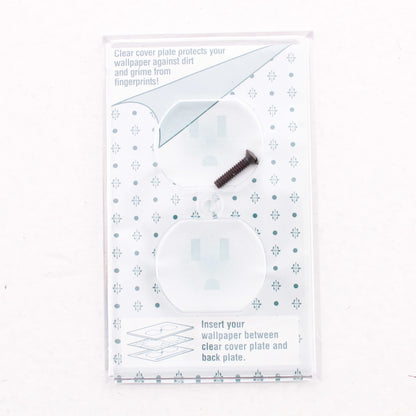 Creative Accents 9WW108 Clear 1-Gang Duplex Outlet Plastic Wallplate Standard