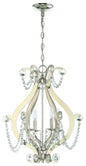 Craftmade 1144C-PLN 4-Light Single Tier Chandelier Polished Nickel 22.25"H x18"W