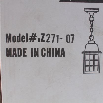 Craftmade Pendant Outdoor 1-Light Fixture Dark Rust 3' Chain 100W 6"x11" Z271-07