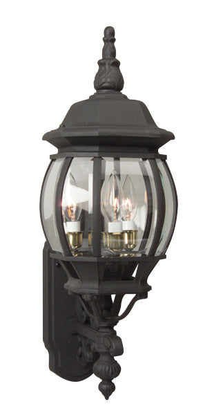 Craftmade Z330-TB Matte Black Cast Aluminum Medium Wall Mount 3-Lights 8" Wide