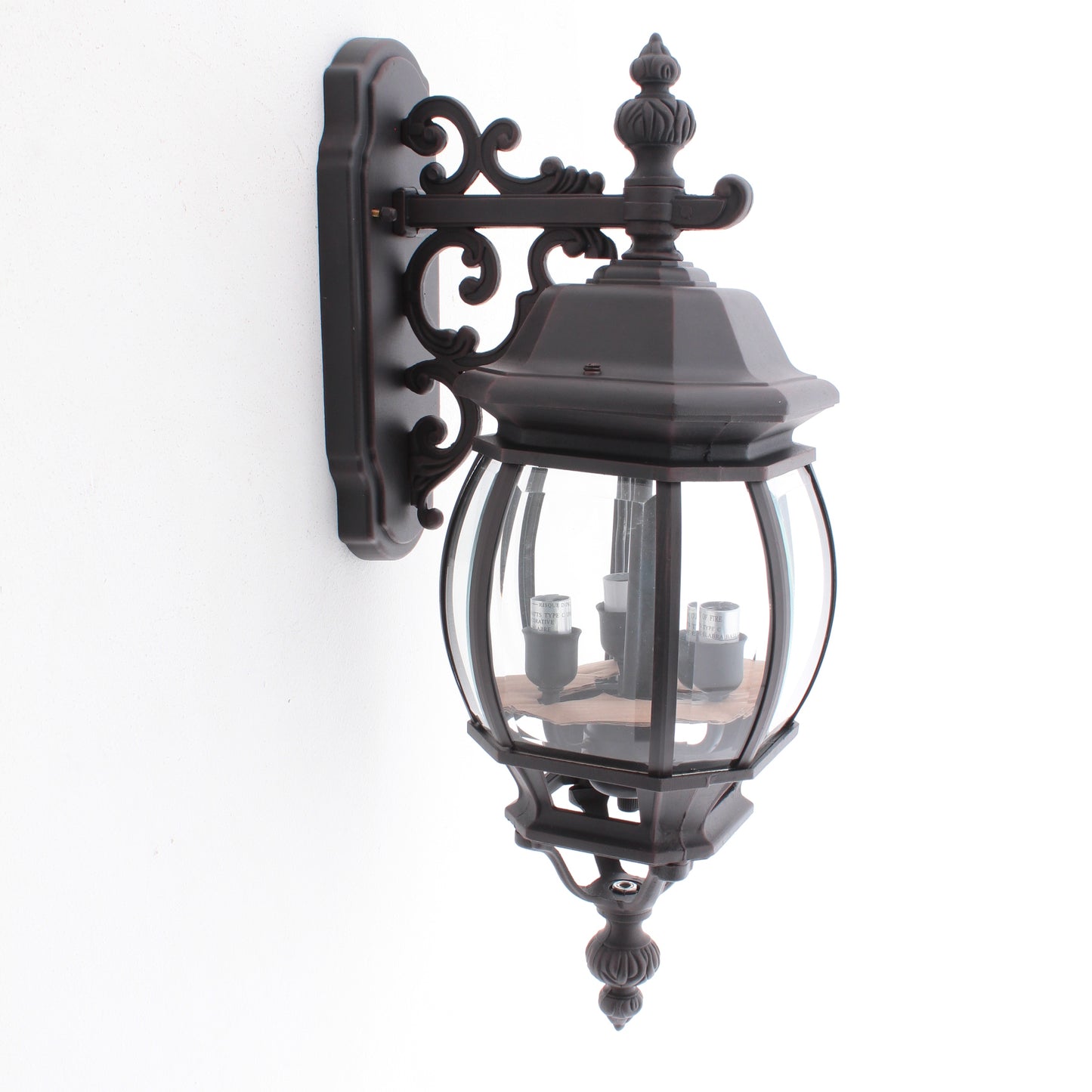Craftmade Z334-RT French Style Outdoor Wall Mount 3-Sconce Lighting Rust 8"x24"