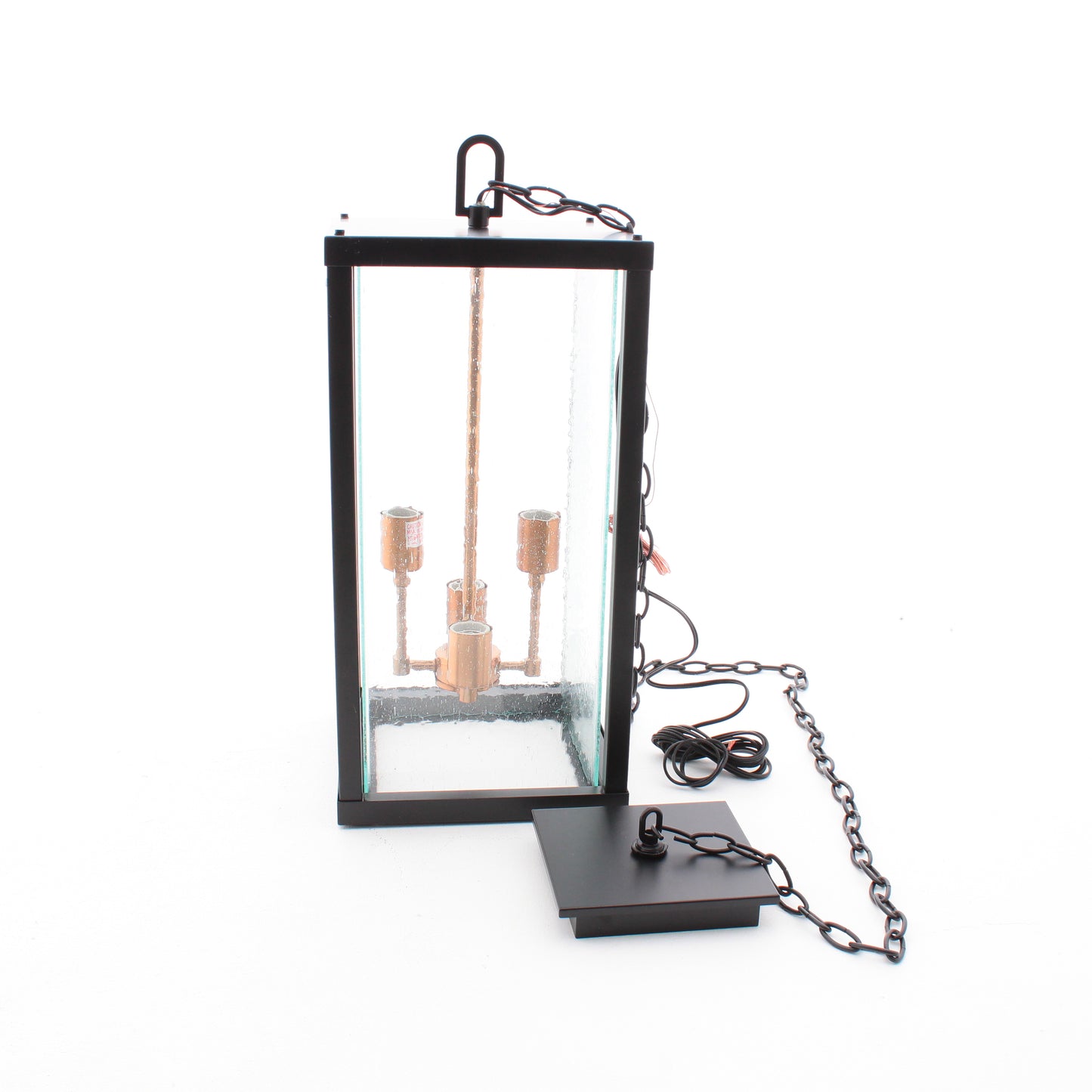 Craftmade 4-Light Large Hanging Pendant Outdoor Light Fixture Chain Z9921-MNPAB