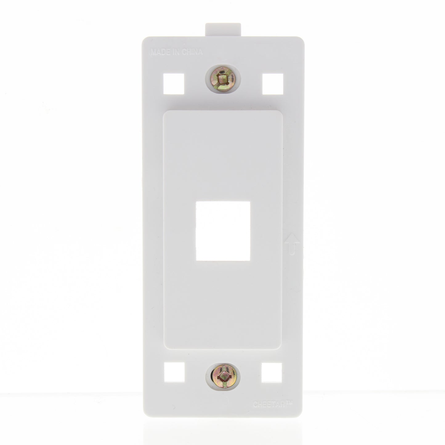 Cheetah 5000C-C0W White 1-Port Keystone Jack Wallplate Insert 1-Gang