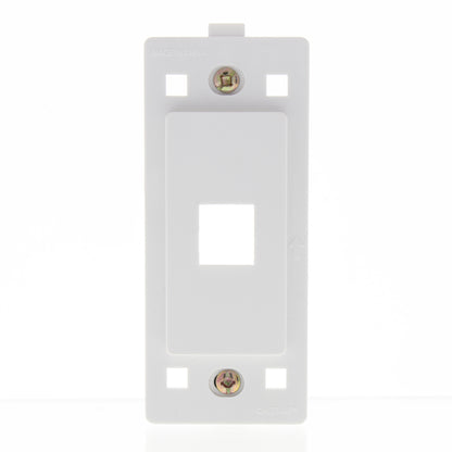 Cheetah 5000C-C0W White 1-Port Keystone Jack Wallplate Insert 1-Gang
