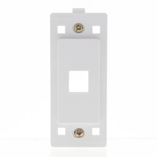 Cheetah 5000C-C0W White 1-Port Keystone Jack Wallplate Insert 1-Gang