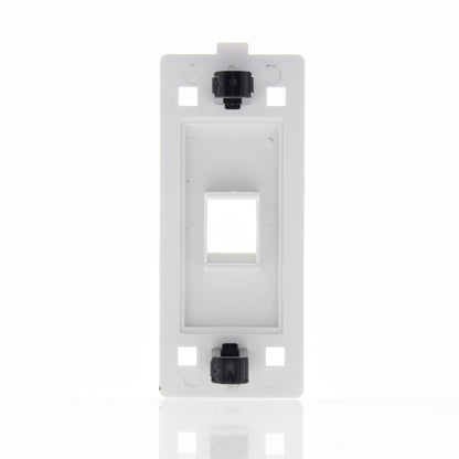 Cheetah 5000C-C0W White 1-Port Keystone Jack Wallplate Insert 1-Gang