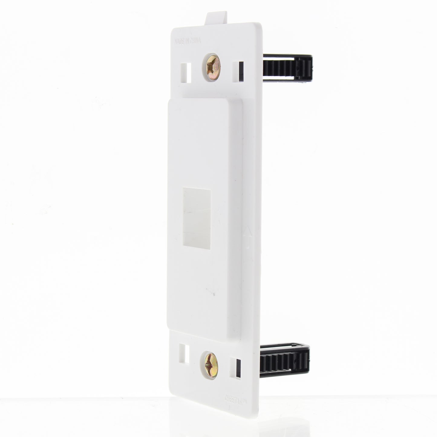 Cheetah 5000C-C0W White 1-Port Keystone Jack Wallplate Insert 1-Gang