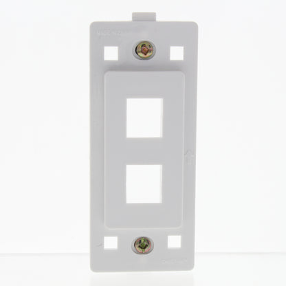 Cheetah 5010C-C0W White 2-Port Keystone Jack Wallplate Insert 1-Gang