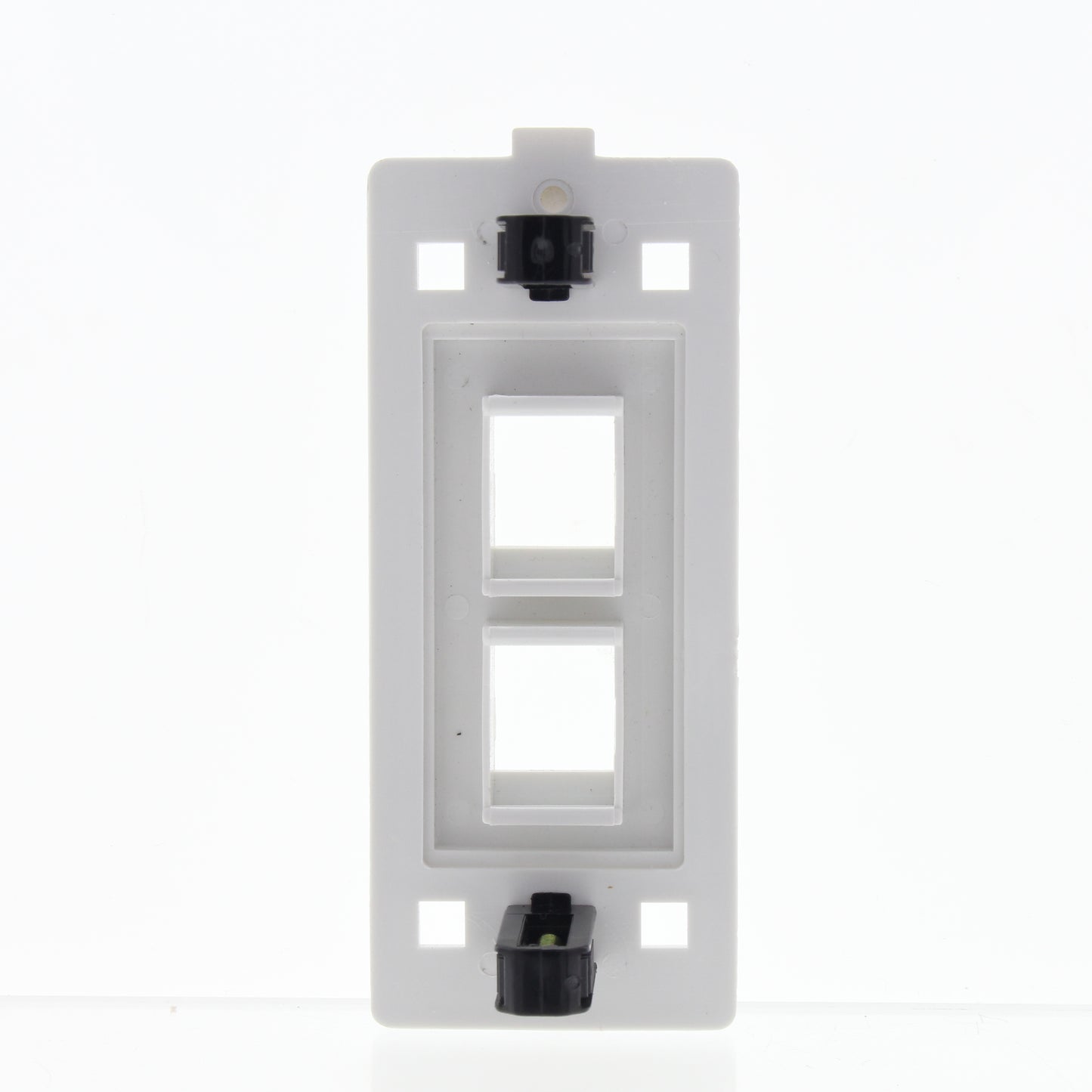 Cheetah 5010C-C0W White 2-Port Keystone Jack Wallplate Insert 1-Gang