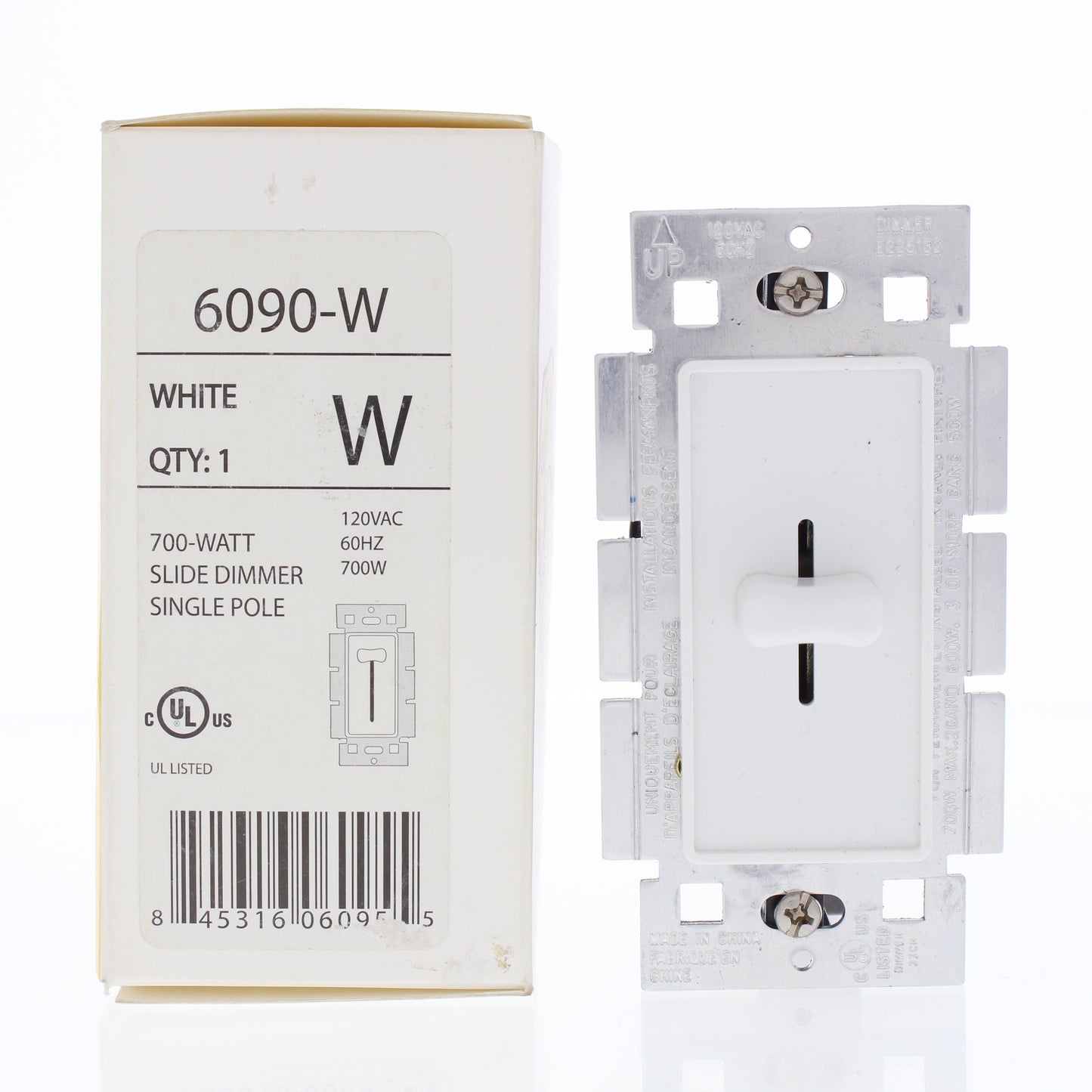 Cheetah 6060-LA 120VAC Light Almond 600-Watt Rotary Single-Pole Dimmer