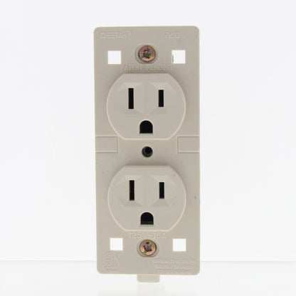 Cheetah Ivory Outlet Duplex Receptacle 15A 125V