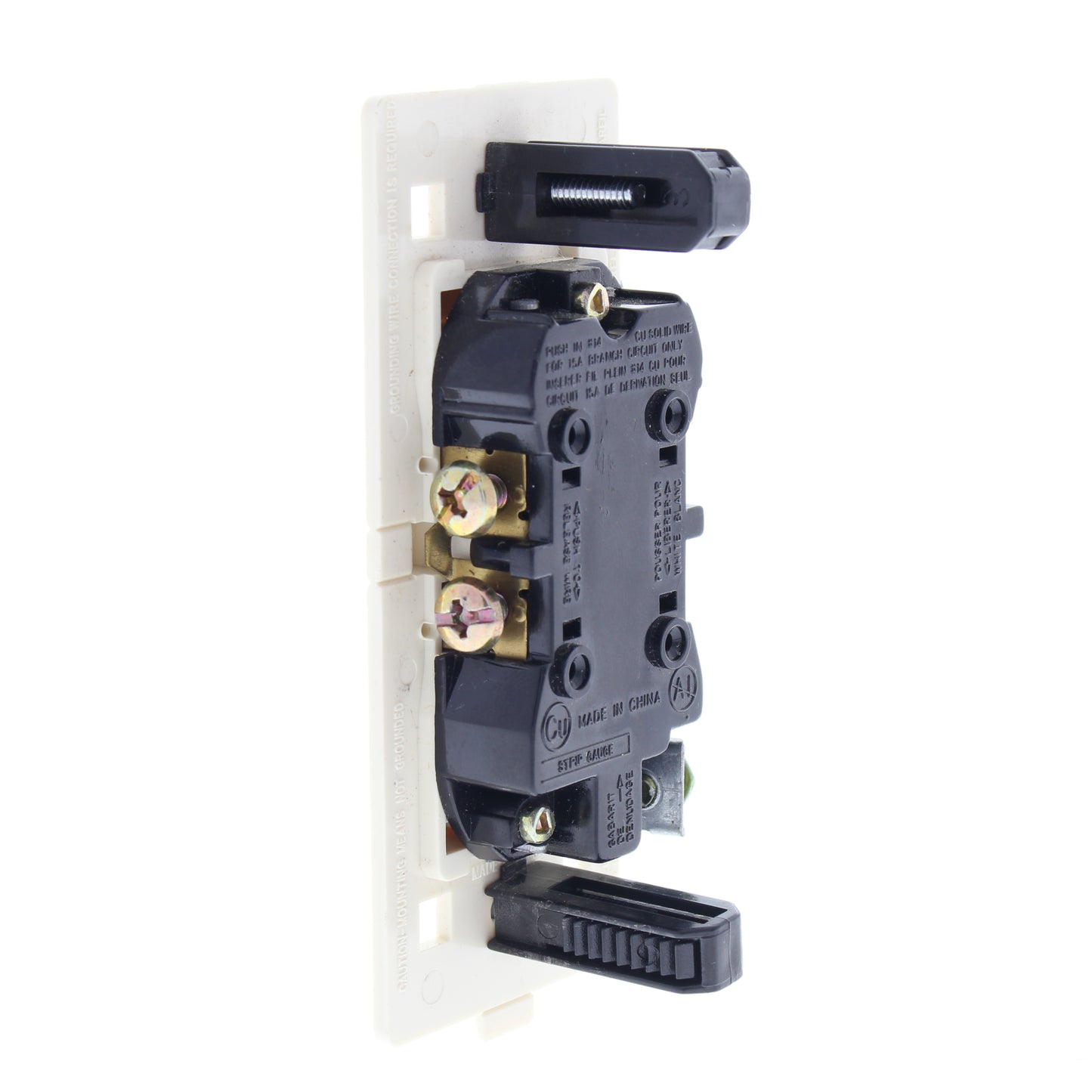 Cheetah 7020-CT Snap-In White Outlet Receptacle 15A 125V
