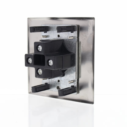 Cheetah Black 30AMP Dryer Outlet Receptacle with Stainless Steel Wallplate 7060