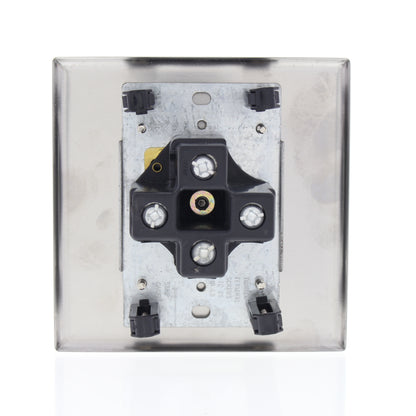 Cheetah Black 30AMP Dryer Outlet Receptacle with Stainless Steel Wallplate 7060