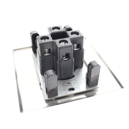 Cheetah Black 30AMP Dryer Outlet Receptacle with Stainless Steel Wallplate 7060